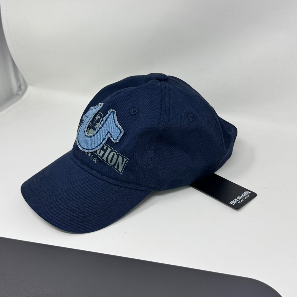 NWT True Religion Buddah Cap - Adjustable Hat Blue Curved Bill Hat